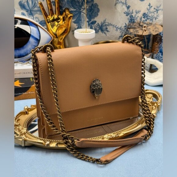 🆕 KURT GEIGER LONDON 🧿 NWOT Shoreditch Small Leather Crossbody Bag, Bone Beige - Picture 14 of 16